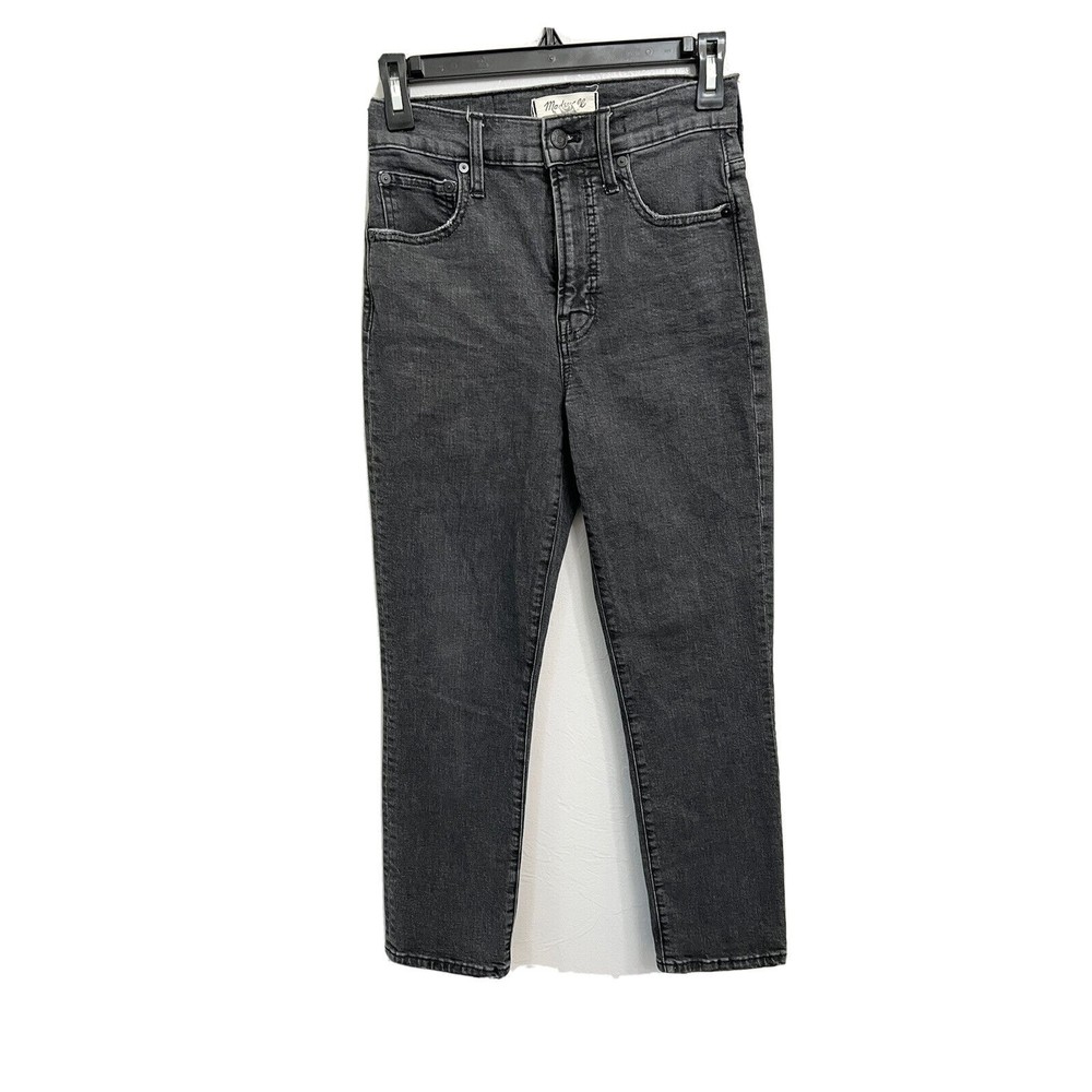 Madewell The Perfect Vintage Crop Jean Sumner Wash Sz 24 Denim 2 Black Gray